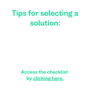 tips for selecting a solution