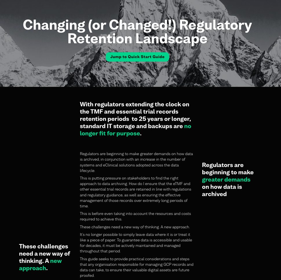 Screenshot of TMF preservation ebook